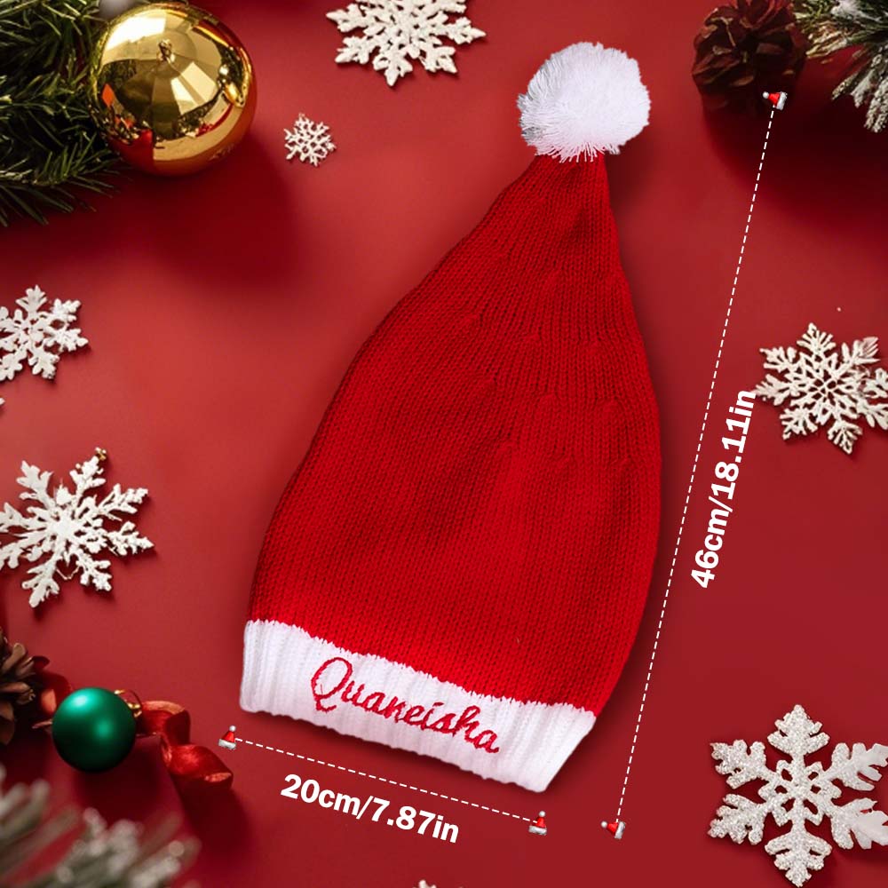 Personalised Christmas Hat Embroidered Name Santa Hat Christmas Gift for Family - PersonalisedandPretty.com