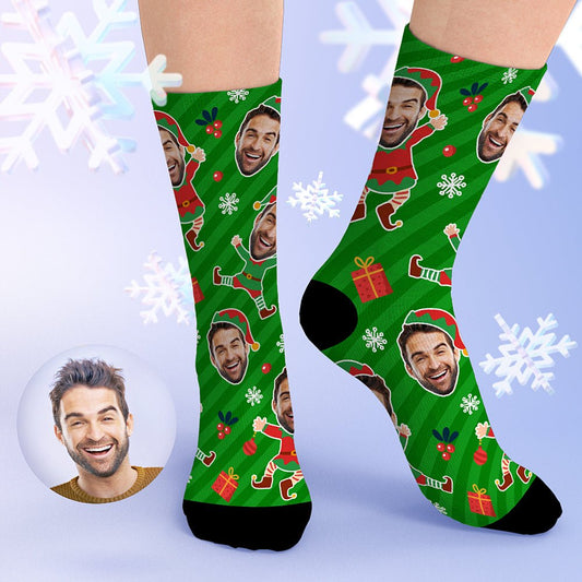 Personalised Christmas socks with photo upload - PersonalisedandPretty.com