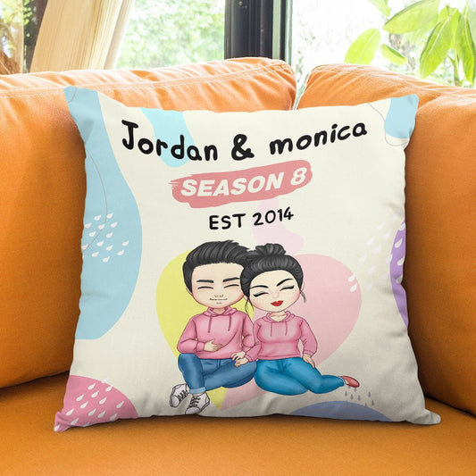 Personalised Couple Throw Cushion - PersonalisedandPretty.com