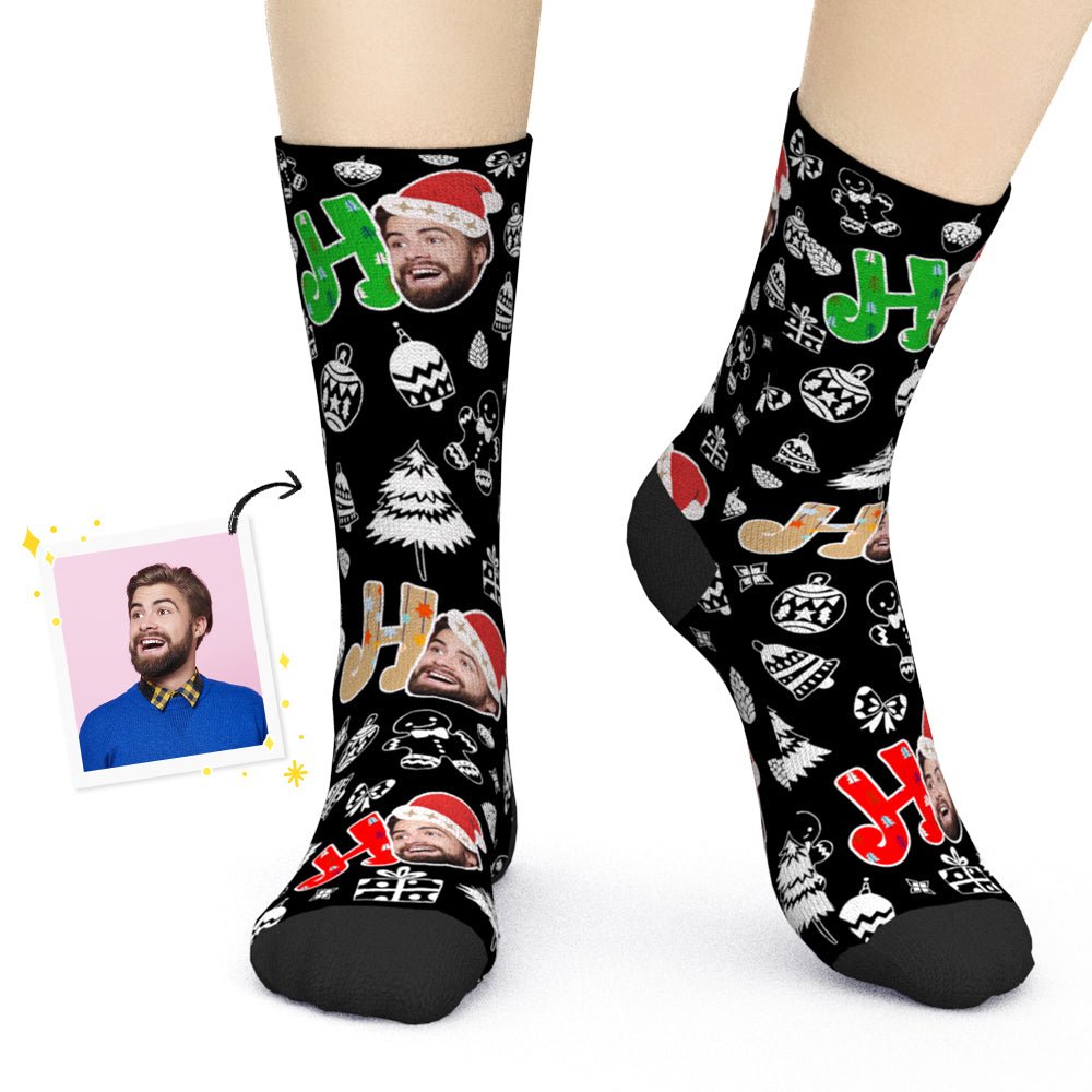 Personalised Face Christmas Socks for Adults and Kids - 3 Colors - PersonalisedandPretty.com