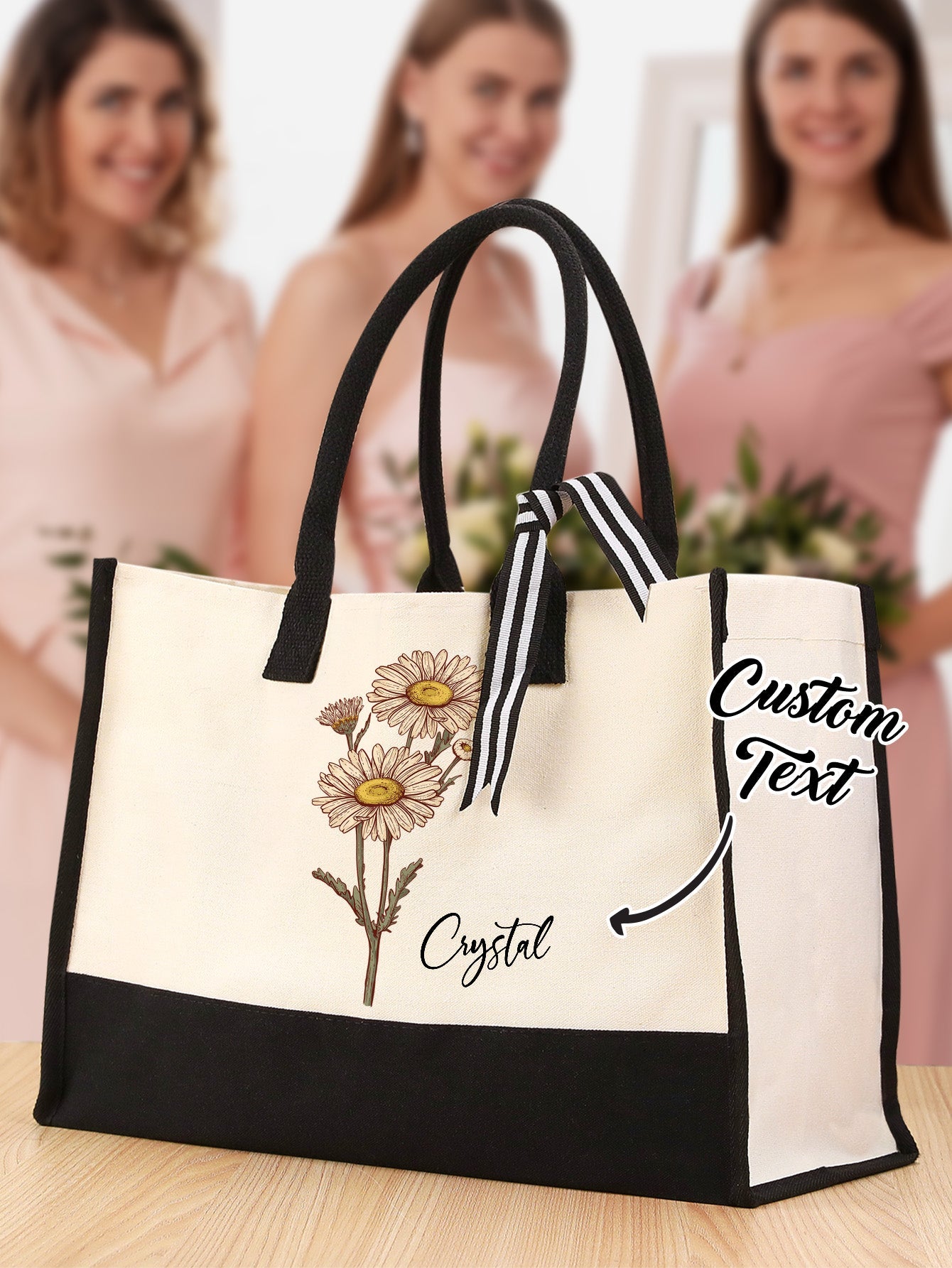 Personalised Name Canvas Tote Bag - PersonalisedandPretty.com