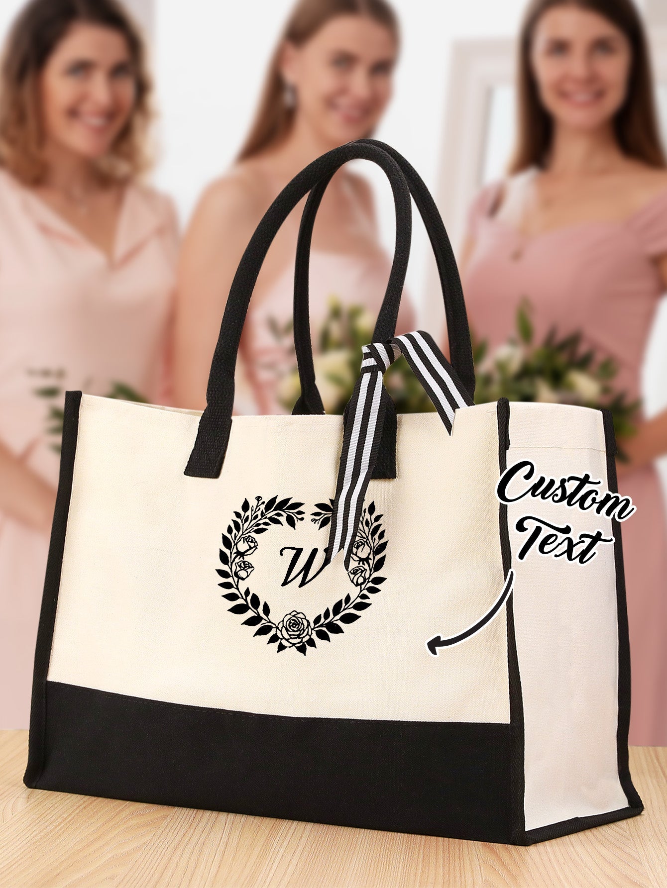 Personalised Name Canvas Tote Bag - PersonalisedandPretty.com