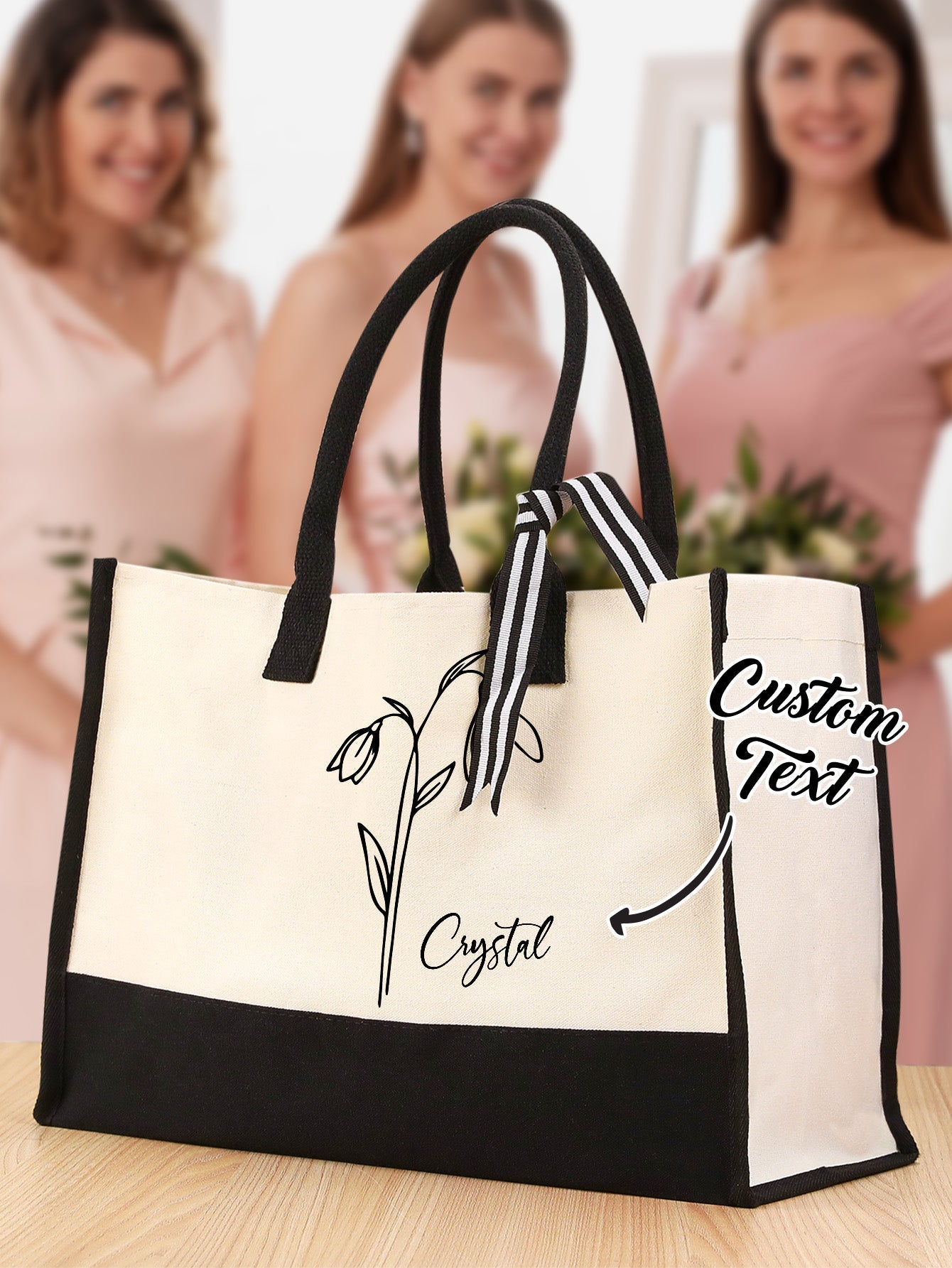 Personalised Name Canvas Tote Bag - PersonalisedandPretty.com