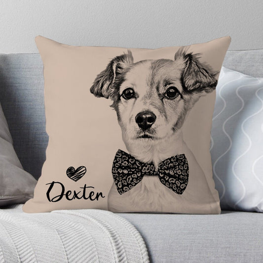 Personalised Pet Portrait Cushion - PersonalisedandPretty.com