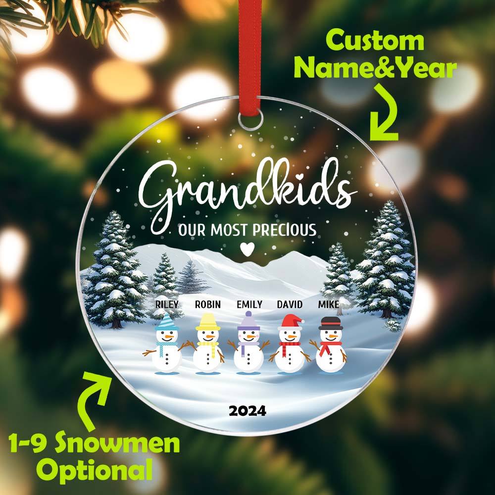 Personalised Snowman Ornament with Name Christmas Family Ornament for Christmas Gifts - PersonalisedandPretty.com